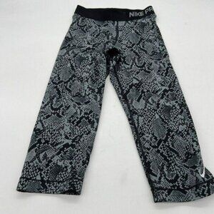 Nike Pro Women's Compression Snake Print Leggings Black/Grey XS